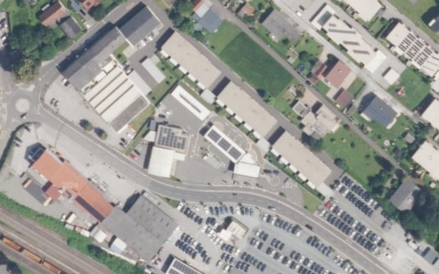 Luftbild von No Name Diskonttankstelle