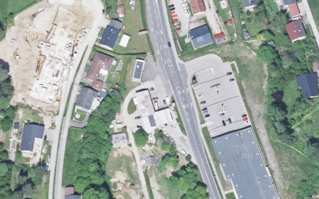 Luftbild von BP Hoffelner + Carwash-Center